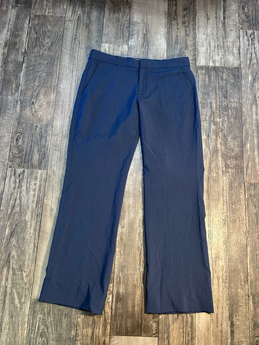 Banana Republic Women's Navy Blue Wool Dress Pants Straight Pockets